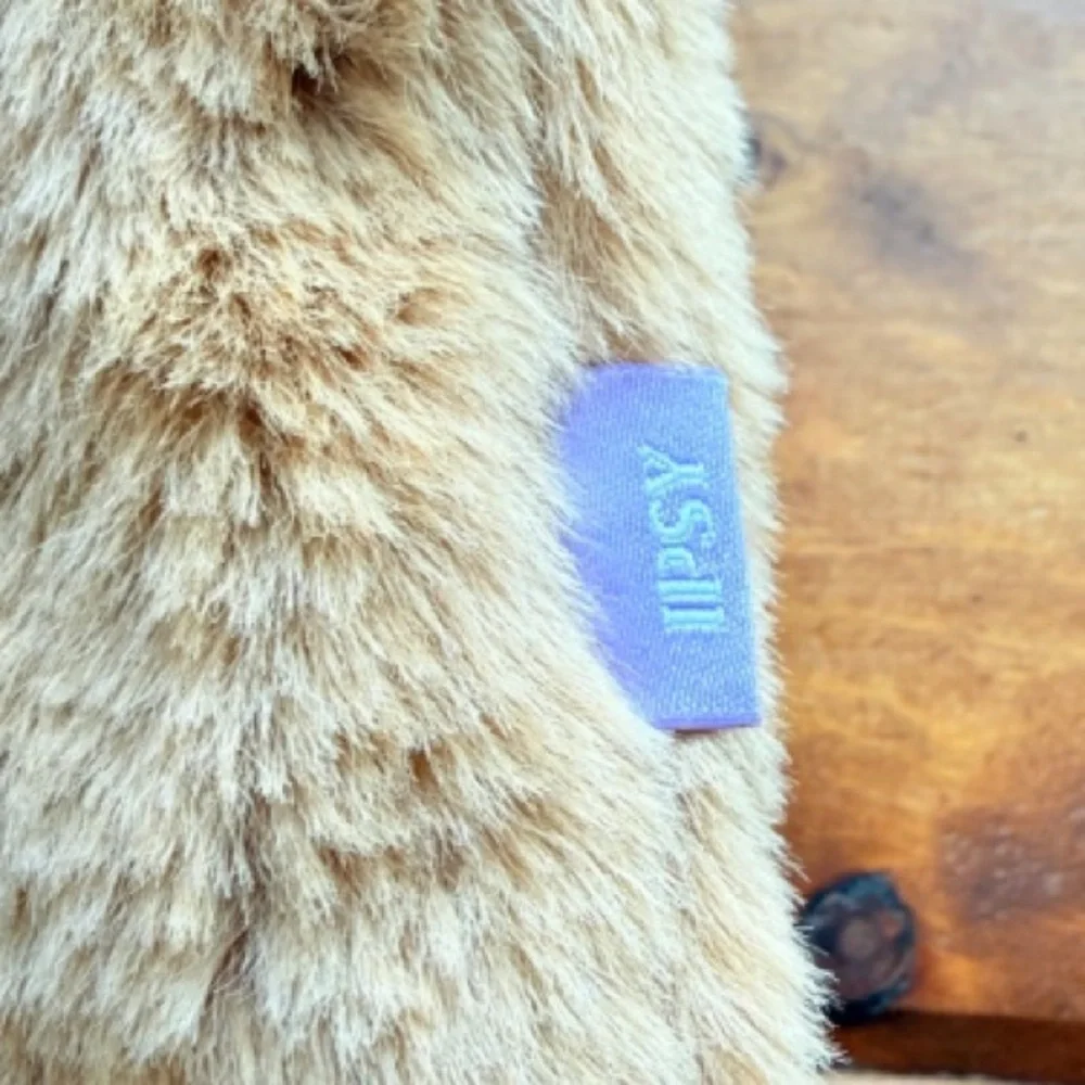 Ipsy Caramel Faux Fur Glam Cosmetic Bag